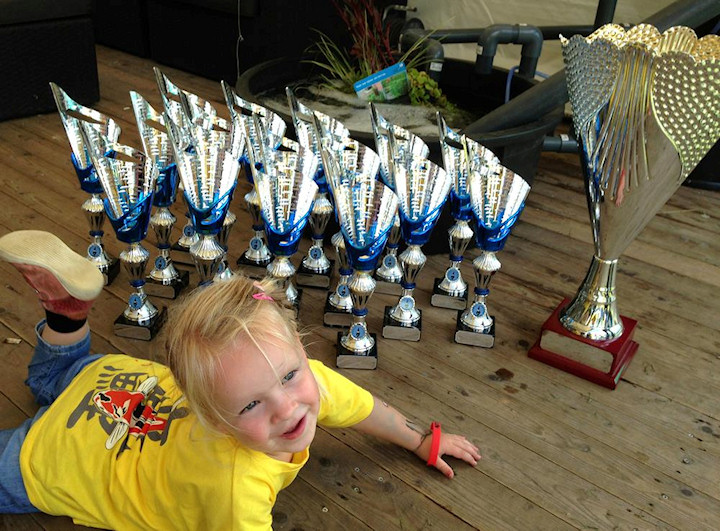 Jill blown away by the amount of awards won at the Holland Koi Show